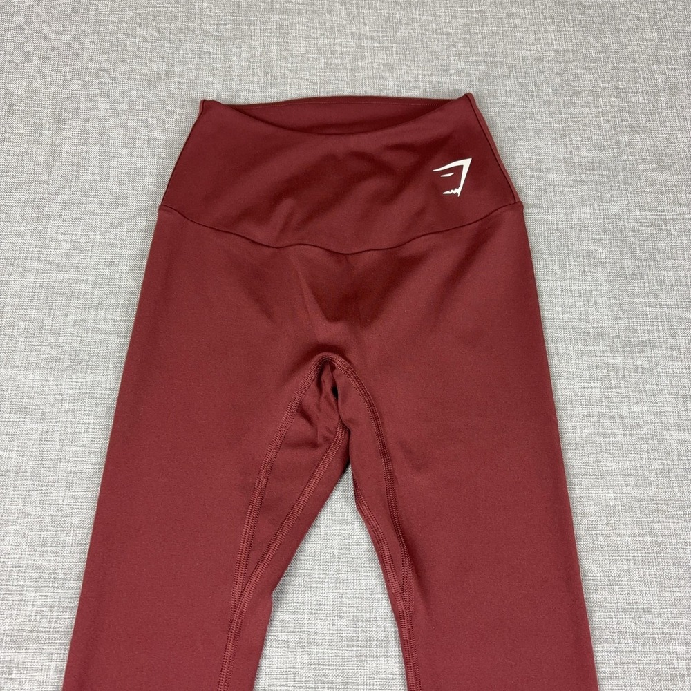 Gymshark‎ Leggings Womens XS Red Ankle Skinny Elastic Waist Yoga Gym Training
